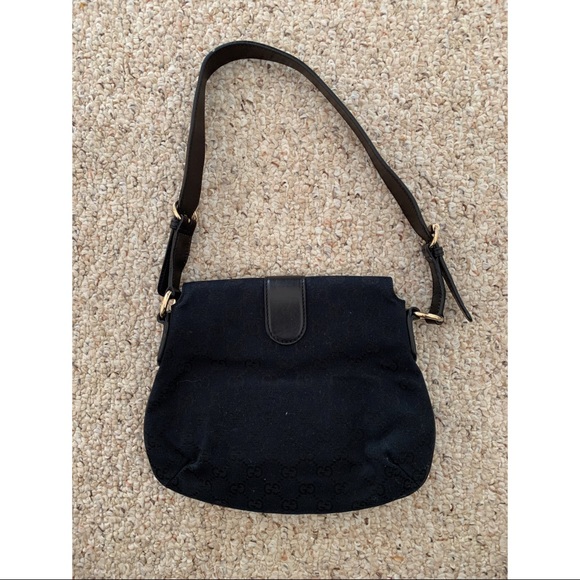 Gucci Signature Gold Link Buckle Purse (Black) - Picture 4 of 5